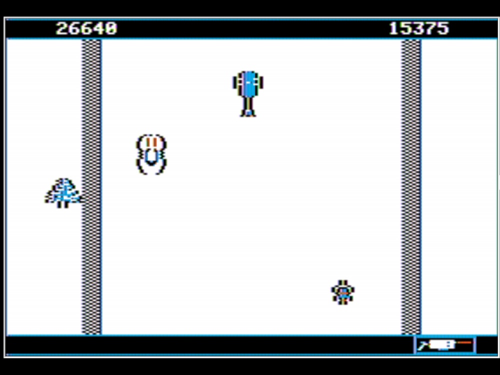 Gameplay of Spy Hunter for Apple II